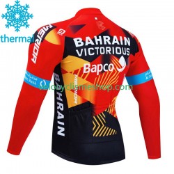Maillot Cyclisme Hiver Thermal Fleece Bahrain Victorious 2023 Hommes