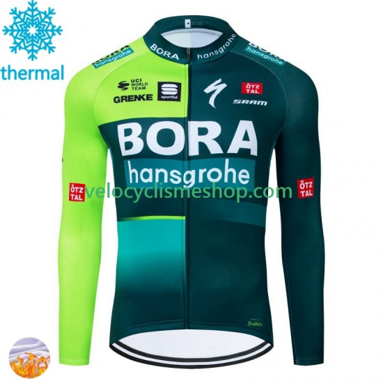 Maillot Cyclisme Hiver Thermal Fleece Bora Hansgrohe 2024 Hommes N001
