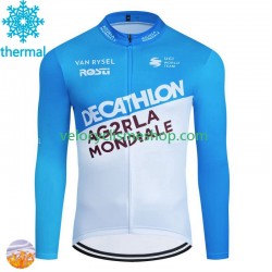 Maillot Cyclisme Hiver Thermal Fleece Decathlon Ag2R 2024 Hommes