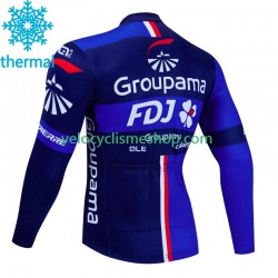Maillot Cyclisme Hiver Thermal Fleece Fdj Groupama 2023 Hommes
