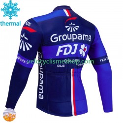 Maillot Cyclisme Hiver Thermal Fleece Fdj Groupama 2024 Hommes