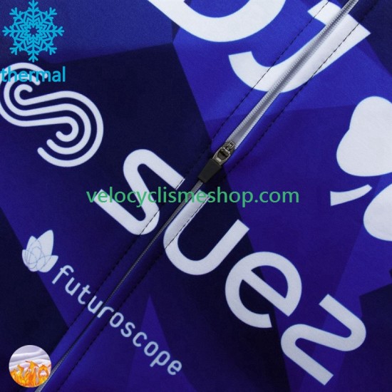 Maillot Cyclisme Hiver Thermal Fleece Fdj Suez 2024 Hommes