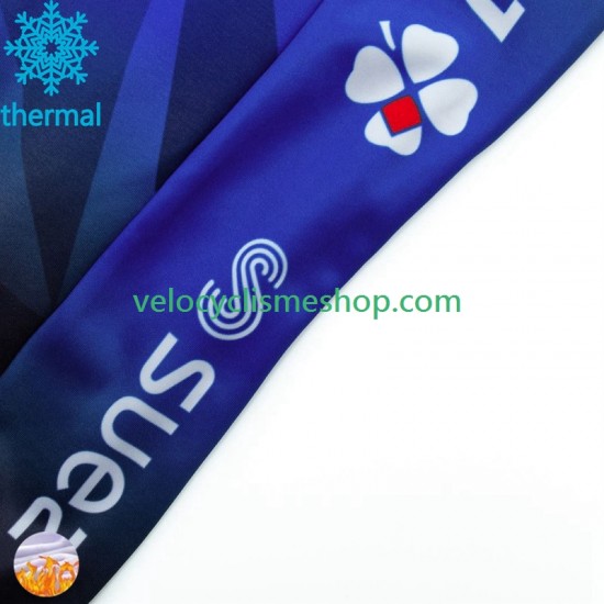 Maillot Cyclisme Hiver Thermal Fleece Fdj Suez 2024 Hommes