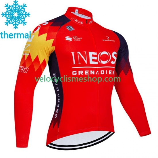 Maillot Cyclisme Hiver Thermal Fleece Ineos Grenadier 2023 Hommes