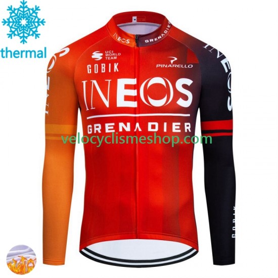 Maillot Cyclisme Hiver Thermal Fleece Ineos Grenadier 2024 Hommes