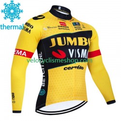 Maillot Cyclisme Hiver Thermal Fleece Jumbo Visma 2023 Hommes