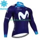Maillot Cyclisme Hiver Thermal Fleece Movistar 2023 Hommes
