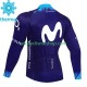 Maillot Cyclisme Hiver Thermal Fleece Movistar 2023 Hommes