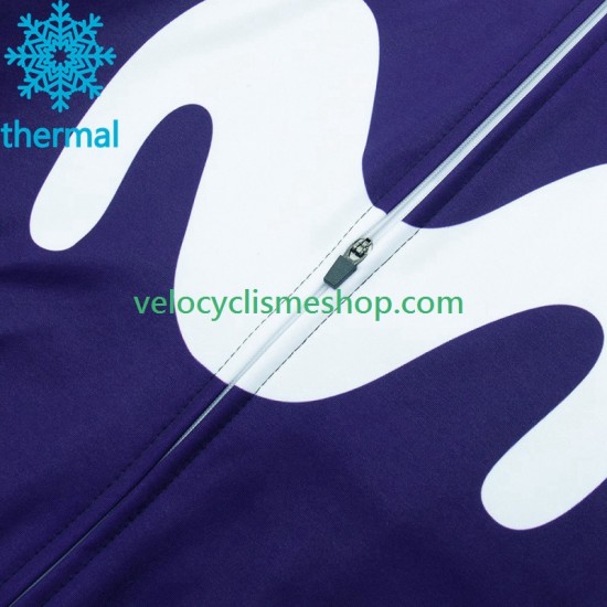Maillot Cyclisme Hiver Thermal Fleece Movistar 2023 Hommes