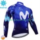 Maillot Cyclisme Hiver Thermal Fleece Movistar 2024 Hommes