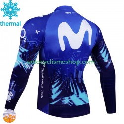 Maillot Cyclisme Hiver Thermal Fleece Movistar 2024 Hommes