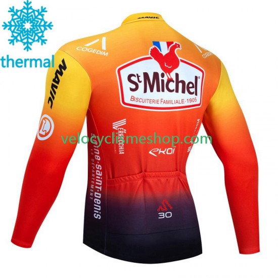 Maillot Cyclisme Hiver Thermal Fleece Saint Michel Auber 93 2023 Hommes