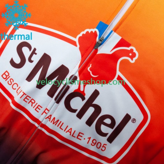 Maillot Cyclisme Hiver Thermal Fleece Saint Michel Auber 93 2023 Hommes