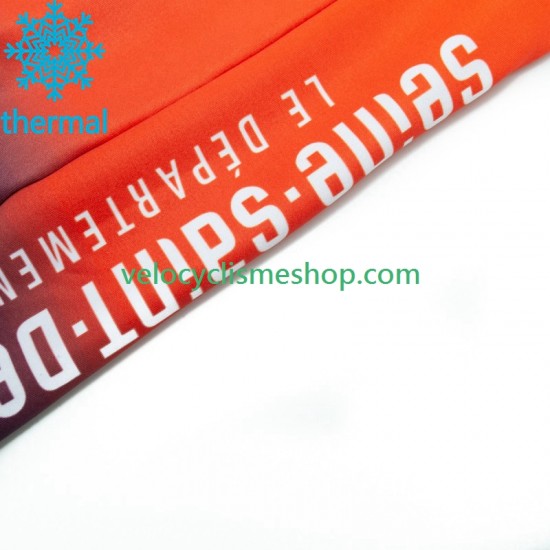 Maillot Cyclisme Hiver Thermal Fleece Saint Michel Auber 93 2023 Hommes