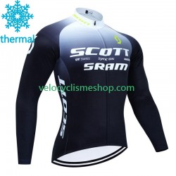 Maillot Cyclisme Hiver Thermal Fleece Scott Sram 2023 Hommes