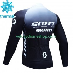 Maillot Cyclisme Hiver Thermal Fleece Scott Sram 2023 Hommes