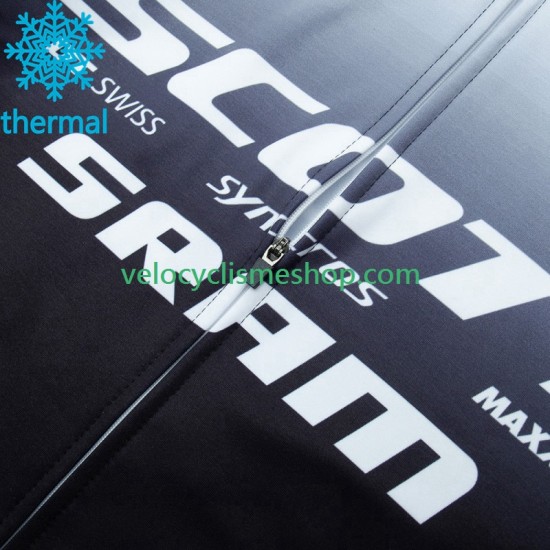 Maillot Cyclisme Hiver Thermal Fleece Scott Sram 2023 Hommes