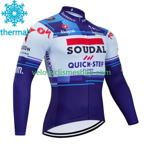 Maillot Cyclisme Hiver Thermal Fleece Soudal Quickstep 2023 Hommes