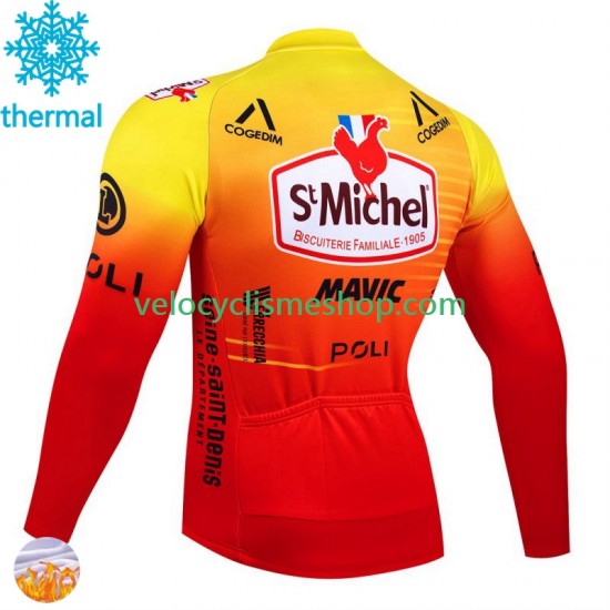 Maillot Cyclisme Hiver Thermal Fleece St Michel Auber 93 Mavic 2024 Hommes