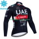 Maillot Cyclisme Hiver Thermal Fleece Uae Emirates 2023 Hommes N001