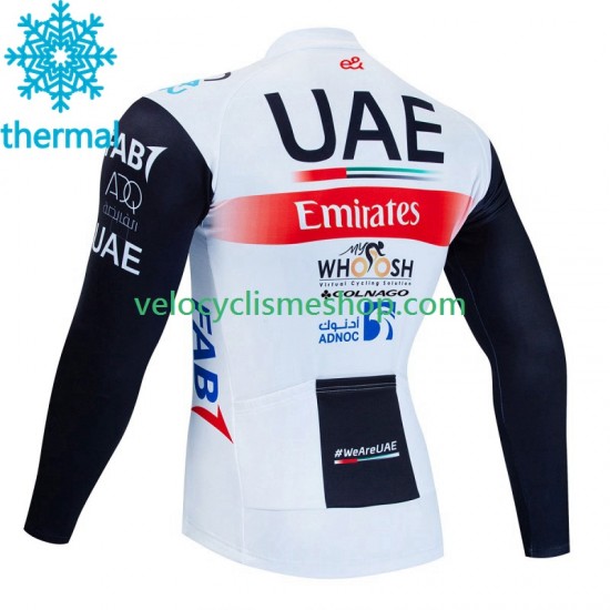 Maillot Cyclisme Hiver Thermal Fleece Uae Emirates 2023 Hommes