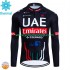 Maillot Cyclisme Hiver Thermal Fleece Uae Emirates 2024 Hommes N001