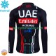 Maillot Cyclisme Hiver Thermal Fleece Uae Emirates 2024 Hommes N001