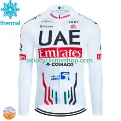 Maillot Cyclisme Hiver Thermal Fleece Uae Emirates 2024 Hommes