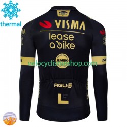 Maillot Cyclisme Hiver Thermal Fleece Visma Lease A Bike 2024 Hommes N001