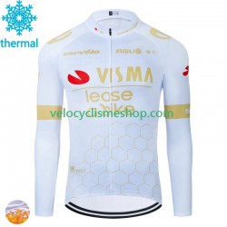Maillot Cyclisme Hiver Thermal Fleece Visma Lease A Bike 2024 Hommes N002