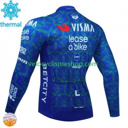 Maillot Cyclisme Hiver Thermal Fleece Visma Lease A Bike Tdf 2024 Hommes
