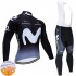 Tenue Maillot M/L + Collant à Bretelles Hiver Thermal Fleece Movistar Team 2025 Hommes
