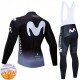 Tenue Maillot M/L + Collant à Bretelles Hiver Thermal Fleece Movistar Team 2025 Hommes