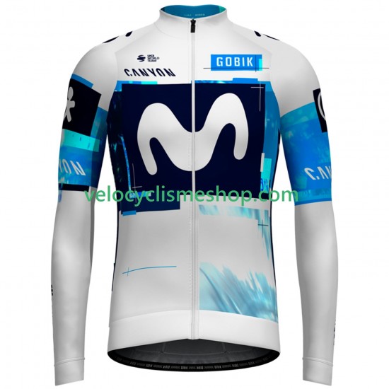 Maillot Cyclisme Manches Longues Movistar Team 2025 Hommes N001