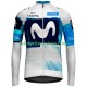 Maillot Cyclisme Manches Longues Movistar Team 2025 Hommes N001