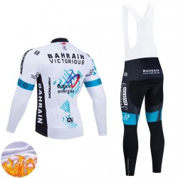 Tenue Maillot M/L + Collant à Bretelles Hiver Thermal Fleece Team Bahrain Victorious 2025 Hommes