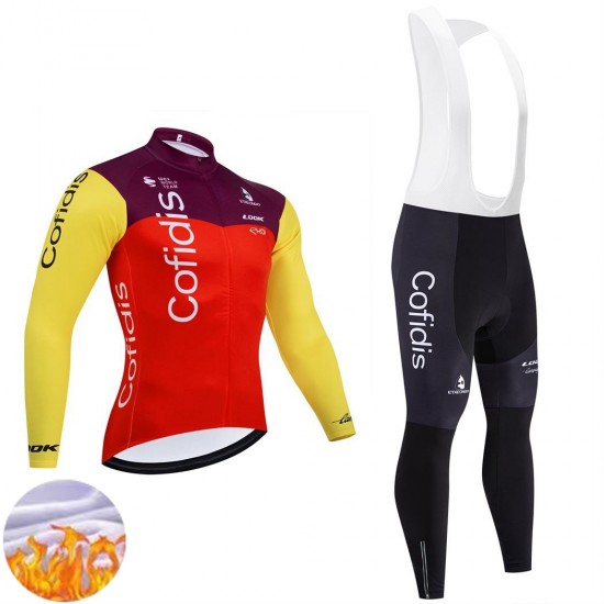 Tenue Maillot M/L + Collant à Bretelles Hiver Thermal Fleece Team Cofidis 2025 Hommes