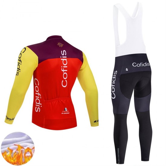 Tenue Maillot M/L + Collant à Bretelles Hiver Thermal Fleece Team Cofidis 2025 Hommes