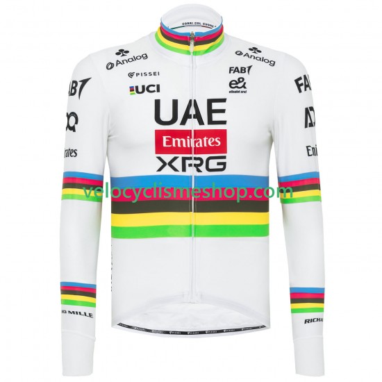 Maillot Cyclisme Manches Longues UAE Team Emirates XRG 2025 Hommes