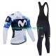 Tenue Maillot M/L + Collant à Bretelles pro movistar 2025 Hommes
