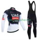 Tenue Maillot M/L + Collant à Bretelles pro uae team emirates 2025 Hommes N001
