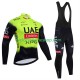Tenue Maillot M/L + Collant à Bretelles pro uae team emirates 2025 fluo Hommes