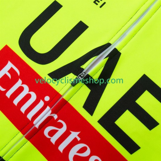 Tenue Maillot M/L + Collant à Bretelles pro uae team emirates 2025 fluo Hommes