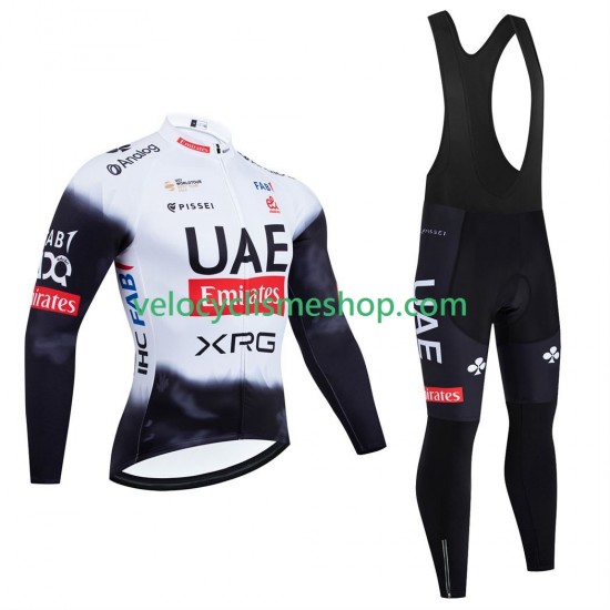 Tenue Maillot M/L + Collant à Bretelles pro uae team emirates 2025 Hommes