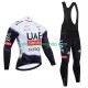 Tenue Maillot M/L + Collant à Bretelles pro uae team emirates 2025 Hommes