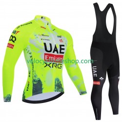 Tenue Maillot M/L + Collant à Bretelles pro uae team emirates xrg tdf editon race fluo 2025 Hommes