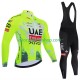 Tenue Maillot M/L + Collant à Bretelles pro uae team emirates xrg tdf editon race fluo 2025 Hommes