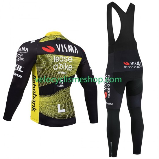 Tenue Maillot M/L + Collant à Bretelles pro visma lease a bike tour de france 2025 Hommes
