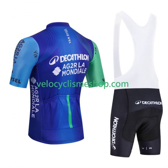 Tenue Maillot + Cuissard à Bretelles equipe pro decathlon ag2r 2025 Hommes