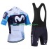 Tenue Maillot + Cuissard à Bretelles equipe pro movistar 2025 Hommes